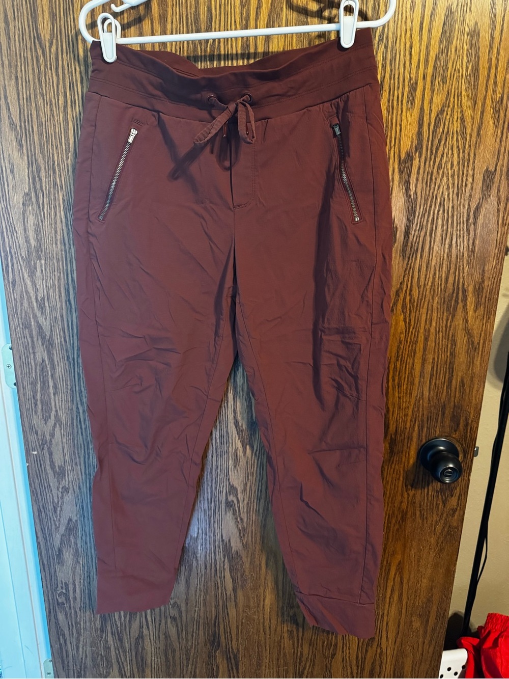 Maroon Athleta Drawstring Jogger Pants